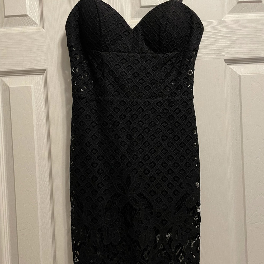 Black Bebe lace dress